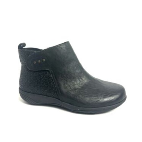 Halsa Footwear Shoes - Halsa Womens Althea Boot Black Leather Size 8.5W